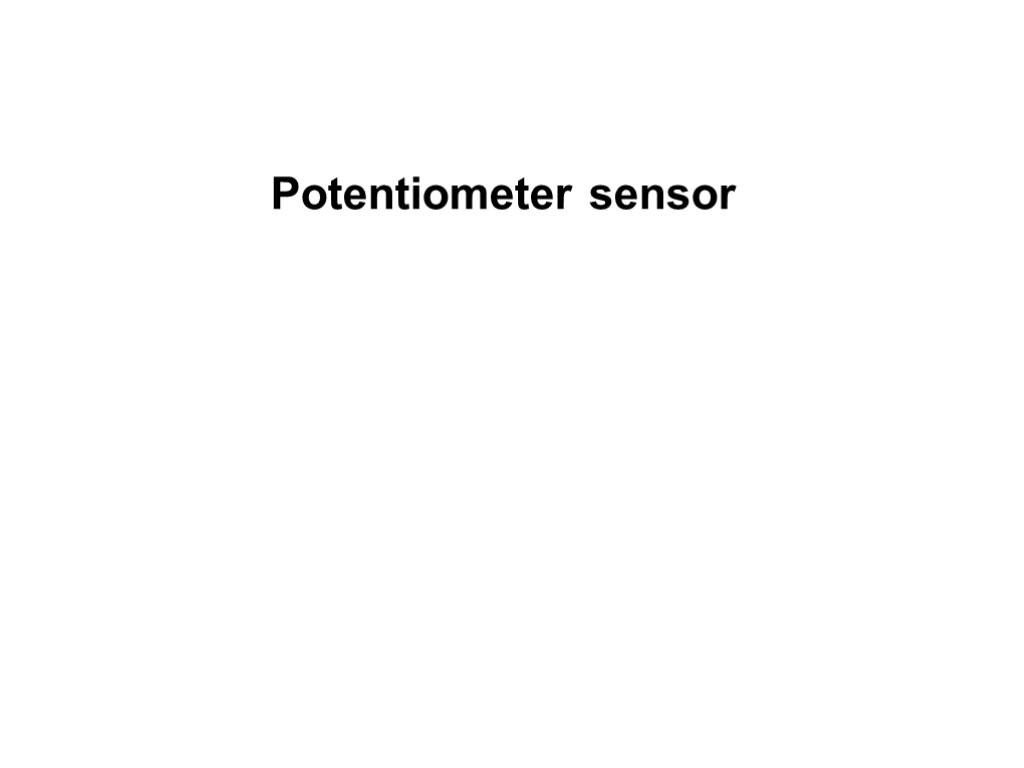 Potentiometer sensor